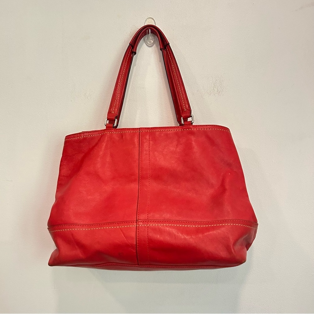 Coach Hampton Perforated & Embossed Leather Tote Handbag - Picture 9 of 12